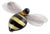 Cilea Paris Black and Gold Resin Carved Brooch Giant Honey Bee For Sale