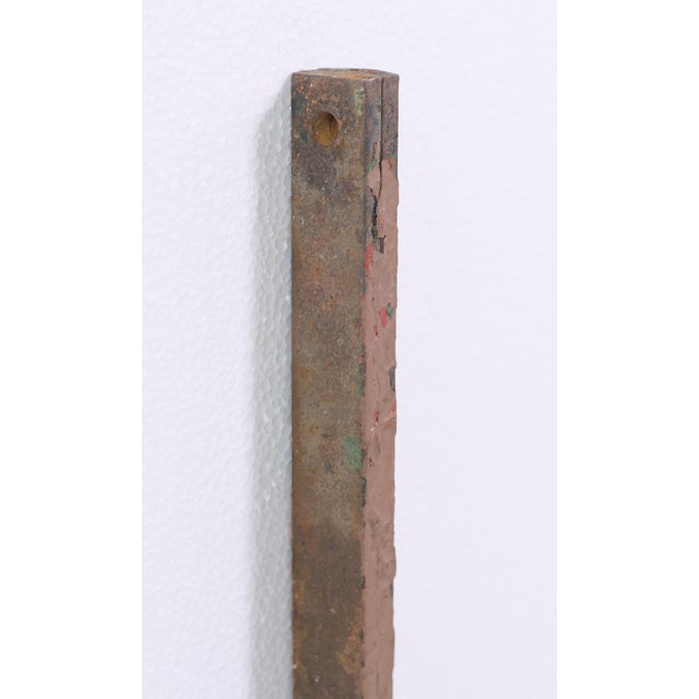 Mid 20th Century Vintage Brown Painted Wrought Iron Shelf Brackets For Sale - Image 5 of 5