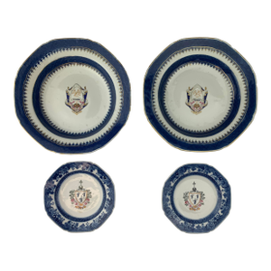 Late 18th Century China Trade Porcelain Dishes- 4 Pieces