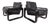 Hombre Leather Lounge Chairs by Burkhard Vogtherr for Rosenthal, 1970, Set of 2 For Sale