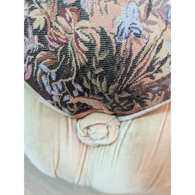 Vintage Camel Tapestry Pillow Top Pouf Ottoman For Sale - Image 11 of 15