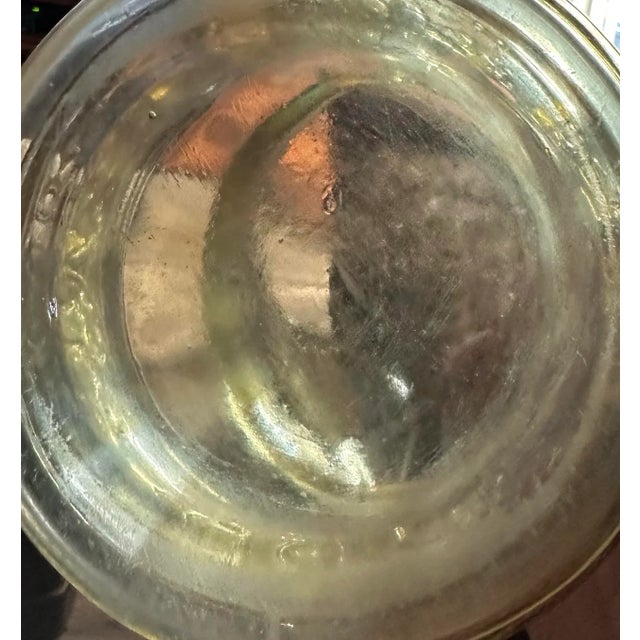 Glass Vintage 1930s Federal Madrid Pitcher Amber Yellow Depression Glass For Sale - Image 7 of 8