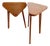 Pair of Vintage Modern Folding Triangular Side Tables Artisan Made MCM For Sale