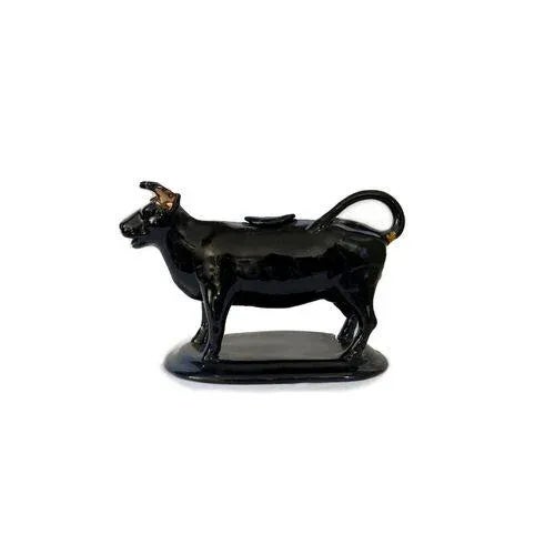 Antique English Staffordshire Jackfield Cow Creamer For Sale In Los Angeles - Image 6 of 6