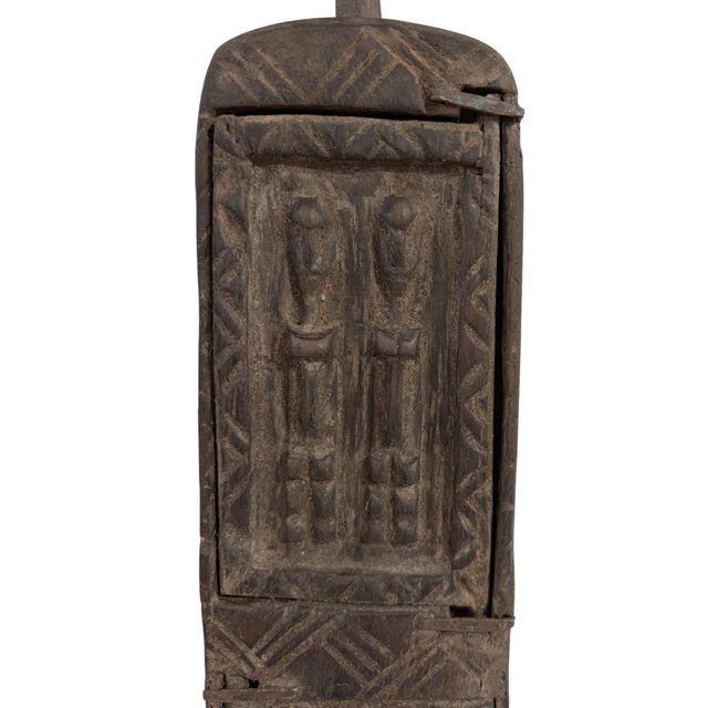 Vintage Unique Dogon Hand Carved Wooden Box Mali 18.5" H For Sale In New York - Image 6 of 9