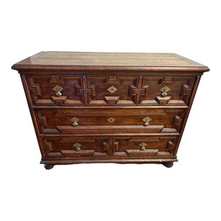 Henredon English Jacobean Style Chest of Drawers For Sale