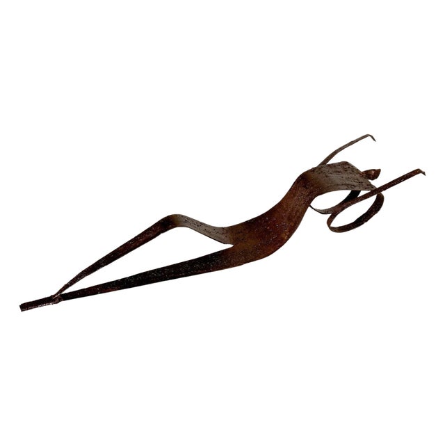 Wrought Iron Sculpture of Lying Woman, 1970 For Sale