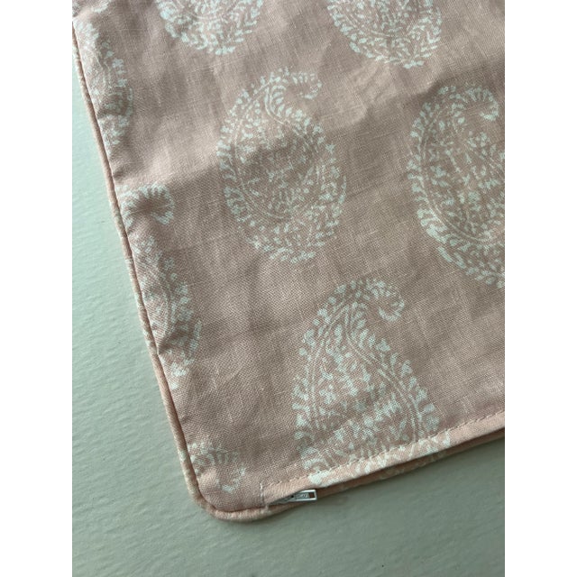 Contemporary Peter Dunham Pink Kashmir Paisley Fabric Pillow Cover For Sale In Los Angeles - Image 6 of 10