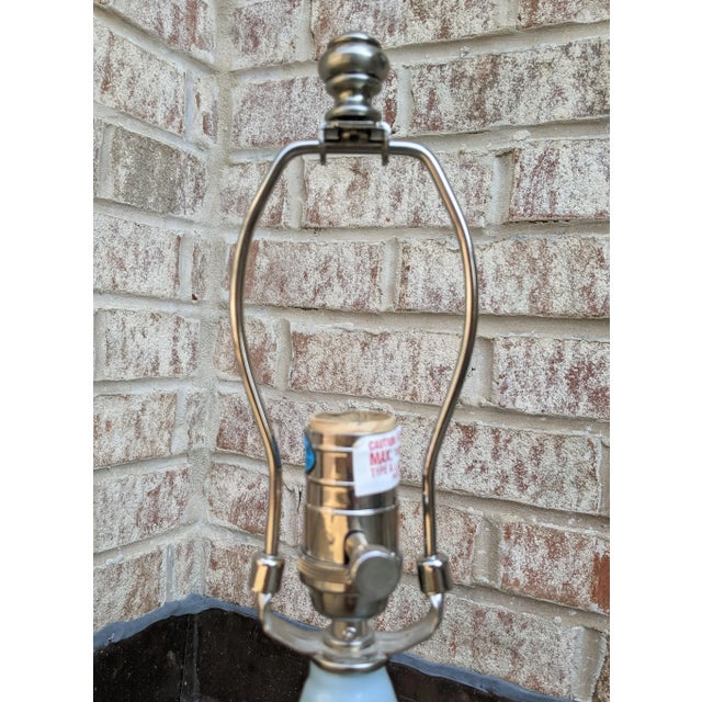 Restoration Hardware Vintage Restoration Hardware Light Blue Ceramic Gourd Lamp For Sale - Image 4 of 8