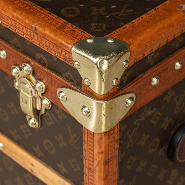 Metal 20th Century Trunk in Monogram Canvas from Louis Vuitton, France, 1930s For Sale - Image 7 of 18