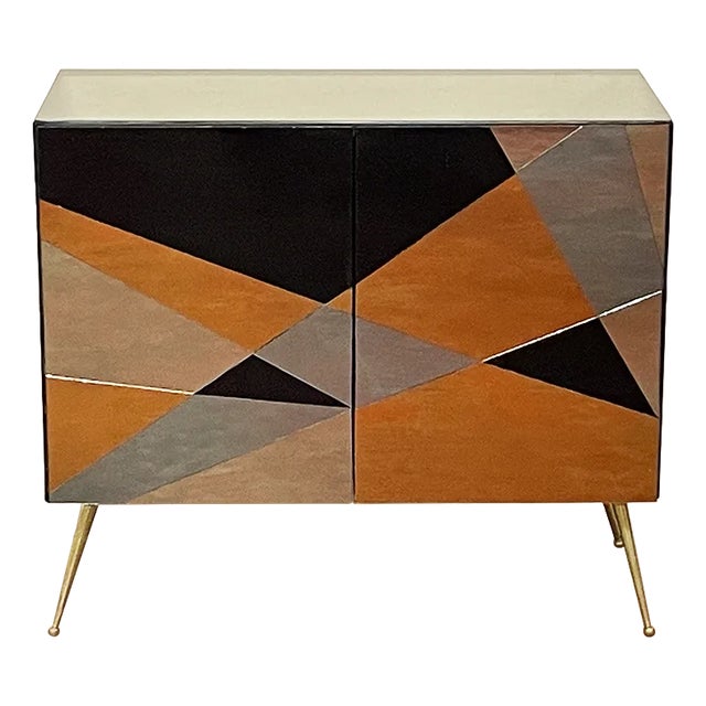 Sideboard with 2 Mirrored Doors For Sale