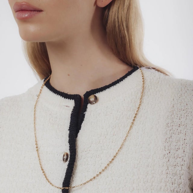 Vintage 18k Yellow Gold Mariner Link Chain For Sale - Image 4 of 7