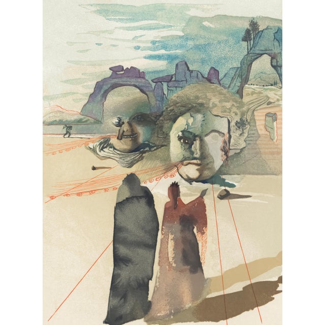 Abstract 1963 Dalí Divine Comedy Engraving Purgatoire Chant 20 "Les Avares" (The Misers) For Sale - Image 3 of 9