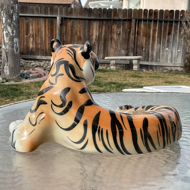 Mid 20th Century Lomonosov Porcelain Tiger For Sale - Image 4 of 7