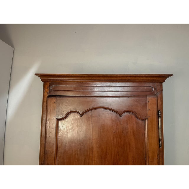 Antique French Provincial Solid Oak Bonnetière Cabinet For Sale - Image 14 of 14