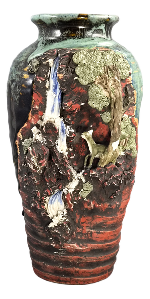 Japanese Meiji-Taisho Sumida Gawa Vase by Hiroshi, 1890s