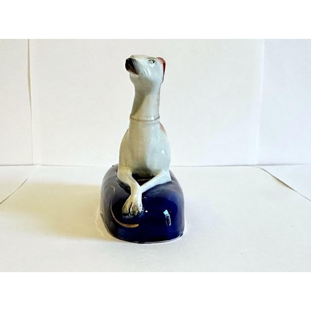 English Mid 19th Century Early Staffordshire Greyhound Inkwell For Sale - Image 3 of 6