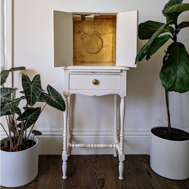 Vintage White Cocktail Cabinet or Dry Bar For Sale - Image 9 of 12