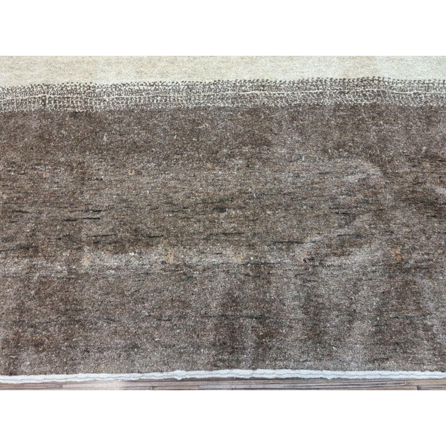 Handmade Vintage Persian Style Gabbeh Rug 5.8' X 7.9', 1970s For Sale - Image 11 of 11