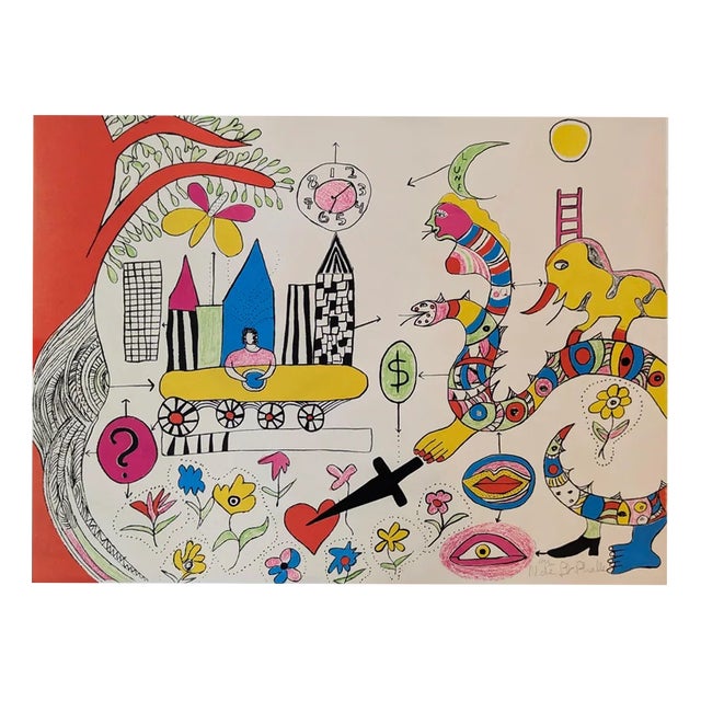 Niki De Saint Phalle, A Young Girl's Dream, 1972, Lithograph For Sale