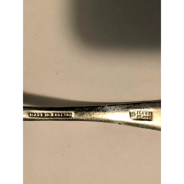 Metal English Cut Crystal Silver Rim Jam Dish With Serving Spoon Set - 2 Pieces For Sale - Image 7 of 9