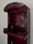 1990s Ornate Chinese Carved Burgundy Lacquer Display Cabinet For Sale In Sacramento - Image 6 of 6
