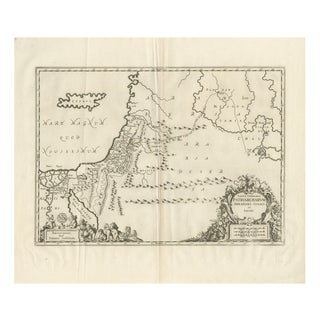 Antique Biblical Map of the Holy Land, 1650 For Sale