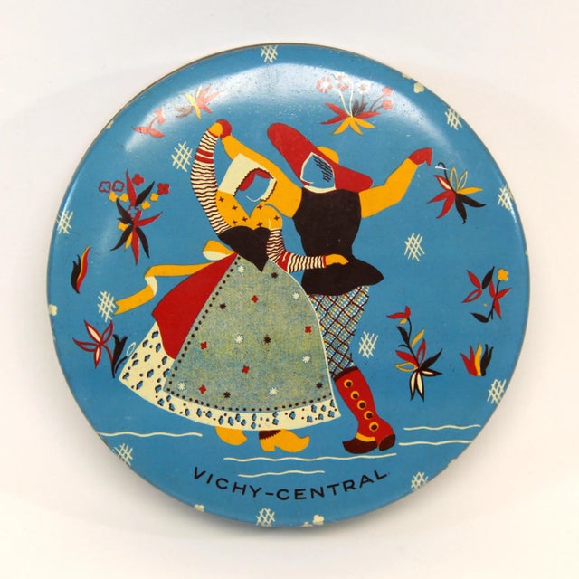 Mid-Century Modern Silkscreen Metal Box, 1950s For Sale - Image 3 of 5