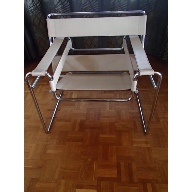 Bauhaus Bauhaus WASILI Armchair in Beige Leather, 1980s For Sale - Image 3 of 13