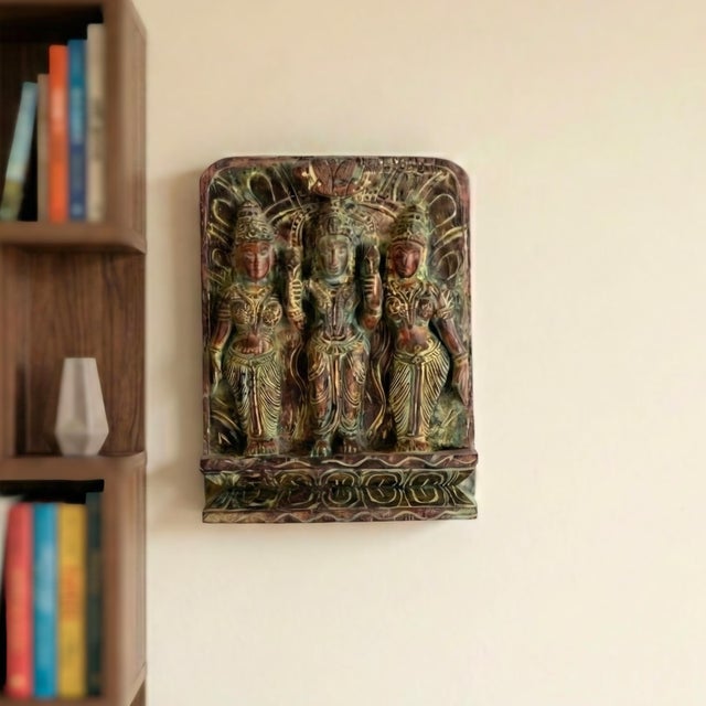 Invite the serene presence of the divine into your home with this breathtaking Vintage Krishna Statue. This one-of-a-kind...