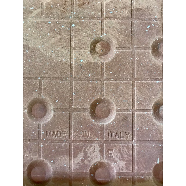 Mid 20th Century Italian Green Whiite Yellow Ceramic Trivet For Sale - Image 4 of 5