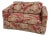 East Indian Chintz Tapestry Loveseat - Red Ground Elephants For Sale
