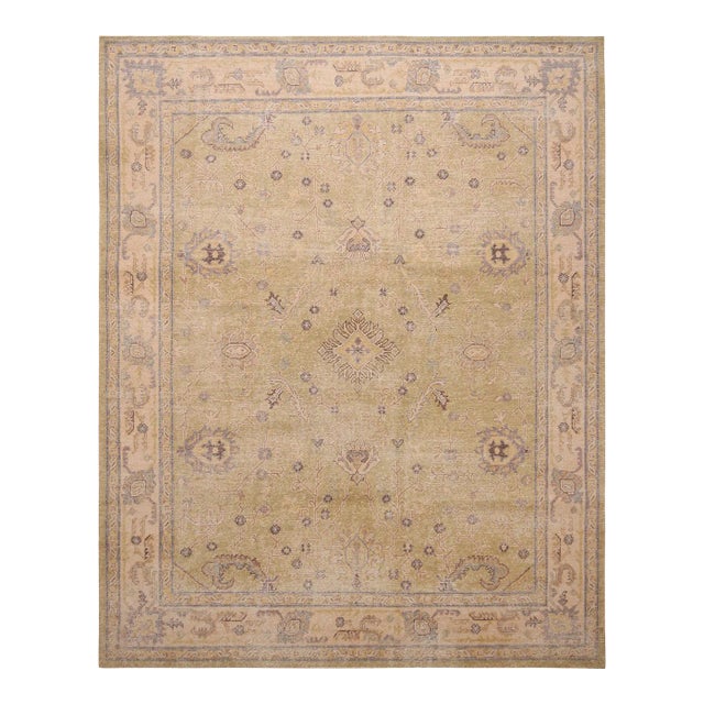 Rug & Kilim’s Traditional Cyrus Rug in Pistachio, 5x8 For Sale