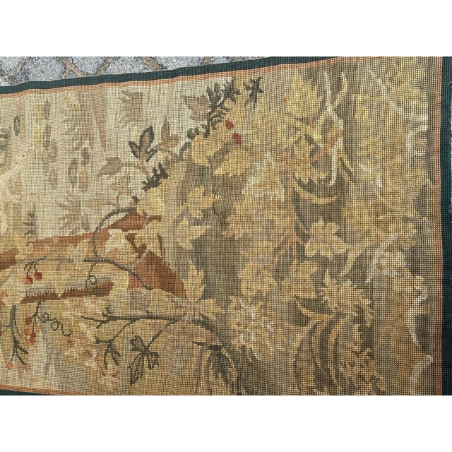 French Needlepoint Panel Tapestry, 1890s For Sale - Image 3 of 15