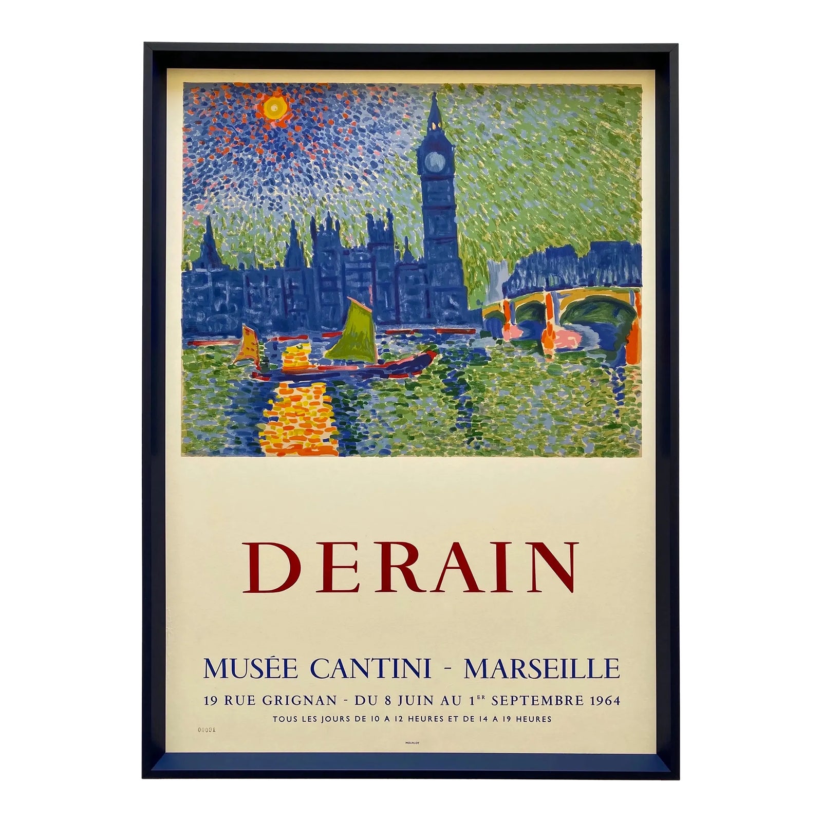 Andre Derain Vintage 1964 Mourlot Fine Art Lithograph Print Framed
