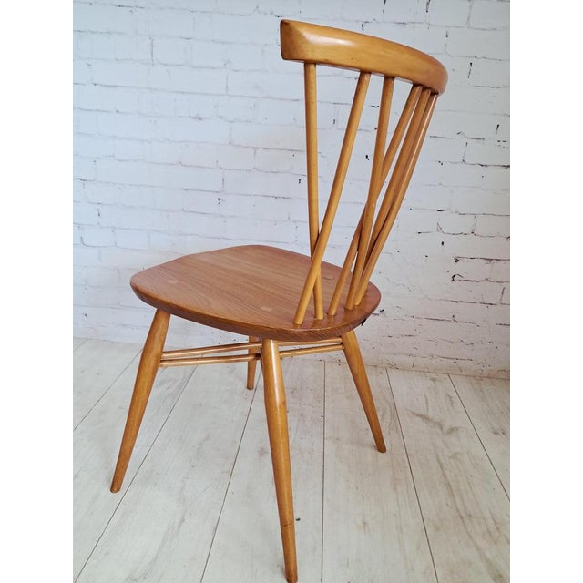 Vintage Candlestick Dining Chairs in Elm and Beech by Lucian Ercolani for Ercol, 1960s, Set of 2 For Sale - Image 16 of 18