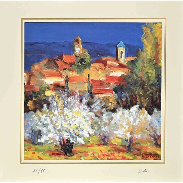 Contemporary After Nicholas Verrall, The Village, Lithograph, Late 20th Century For Sale - Image 3 of 3