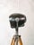 Mid-Century Modern Matte Black Electric Patt 123 Theater Lamp on Wooden Tripod Floor Lamp from Strand, 1950s For Sale - Image 3 of 18