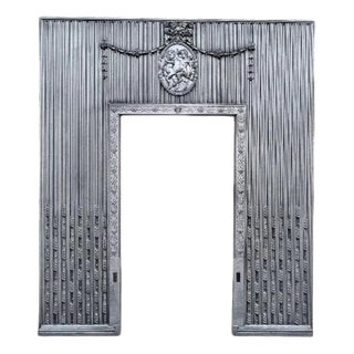 Antique Cast Iron Georgian Fireplace Insert For Sale