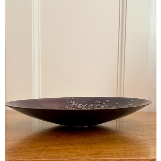 Metal Large Mid-Century Enamel on Copper Plate, Signed Peg Miller For Sale - Image 7 of 10