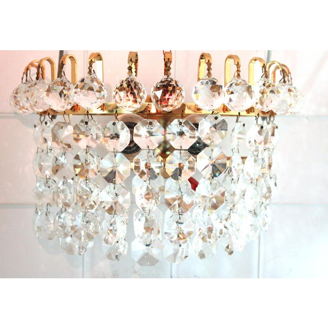 Lead Crystal Wall Light from Maderna, 1960s For Sale - Image 6 of 8