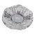 Vintage Clear Glass Rose Etched Vanity Trinket Dish- Scalloped Edges For Sale