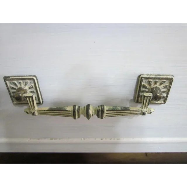 White 1980s Vintage Hollywood Regency Chest 5 Drawer by Henry Link White Color For Sale - Image 8 of 12