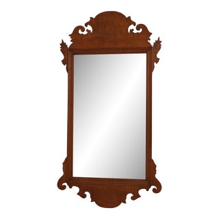 Chippendale Tiger Maple 18th C. Style Mirror For Sale