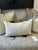 Blending textures and natural materials, our pillow is embellished with a band of ostrich shin leather trimmed with navy...