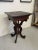 1970s Vintage Victorian Style Accent Table With Carved Wood Legs For Sale - Image 4 of 9