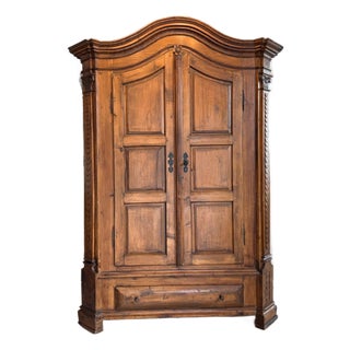 Baroque Beechwood Cupboard, 1980s For Sale