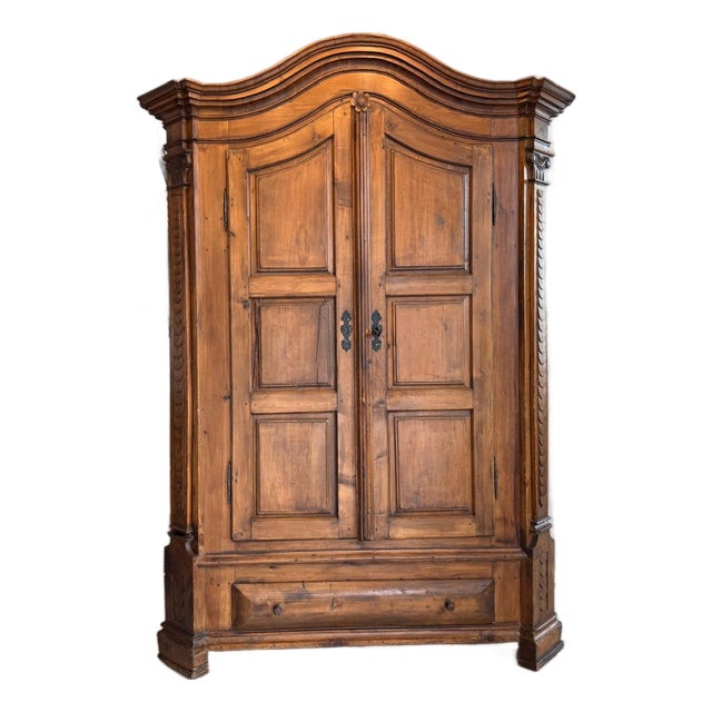 Baroque Beechwood Cupboard, 1980s For Sale