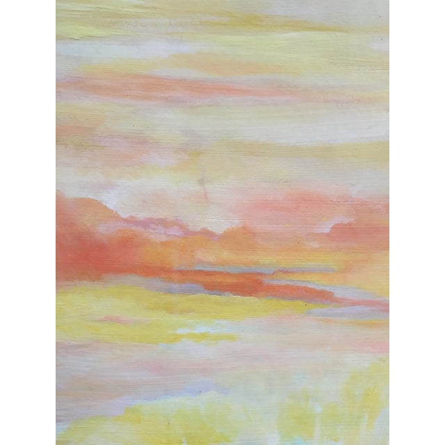 Large Vintage Mid Century Abstract Oil Painting 1977 Signed 48x35 For Sale - Image 9 of 11