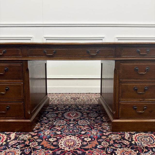 English Oak Desk from Eichholtz For Sale - Image 10 of 18